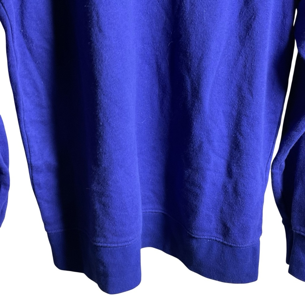 Reebok Womens Crewneck Sweater Sweatshirt Royal Blue Cotton Blend Gorpcore - Picture 3 of 5